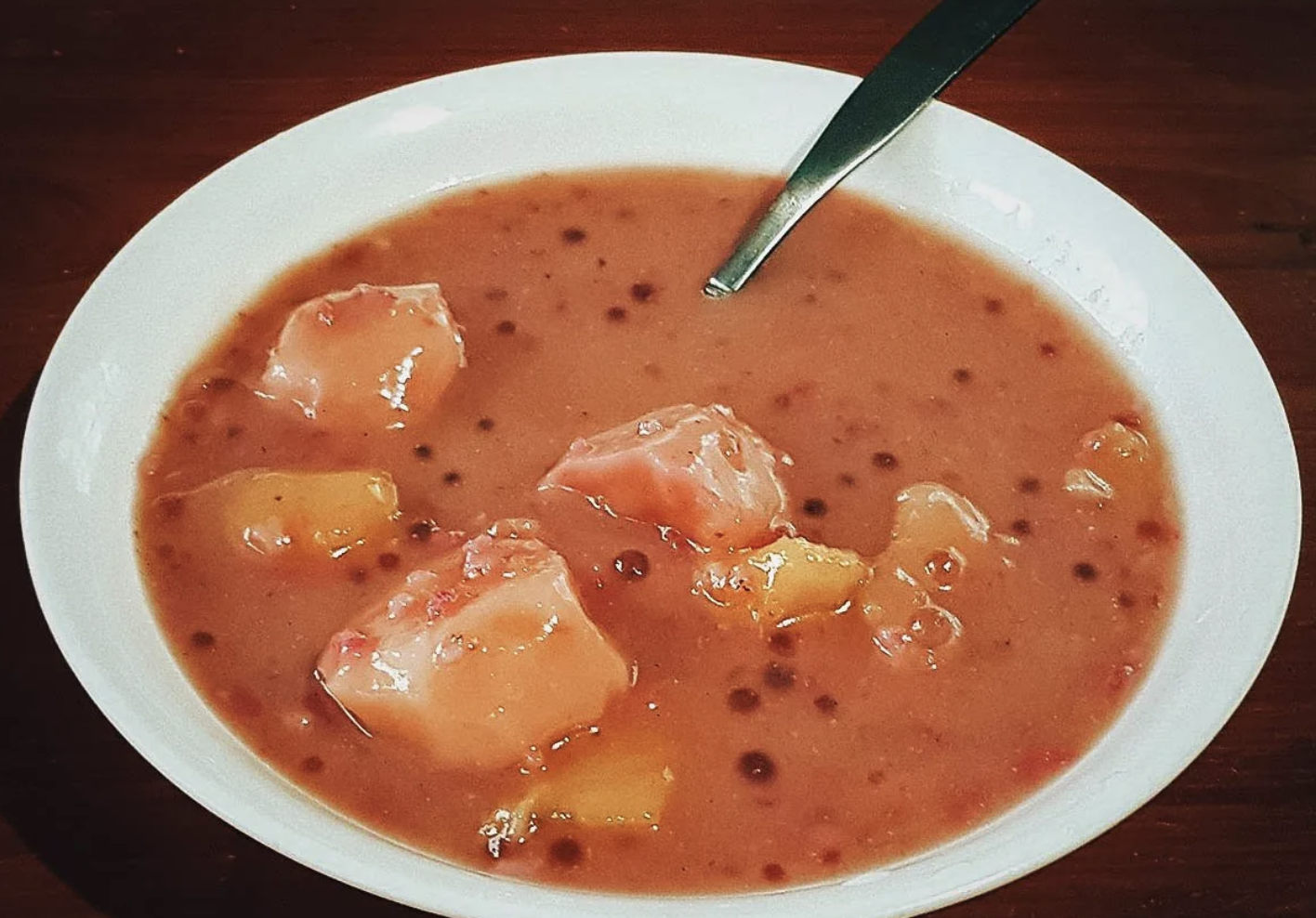 Ginataan refers to a family of sweet and savory Filipino dishes made with gata or coconut milk